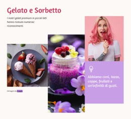 Gelato E Sorbetto Sito Web A Pagina Singola
