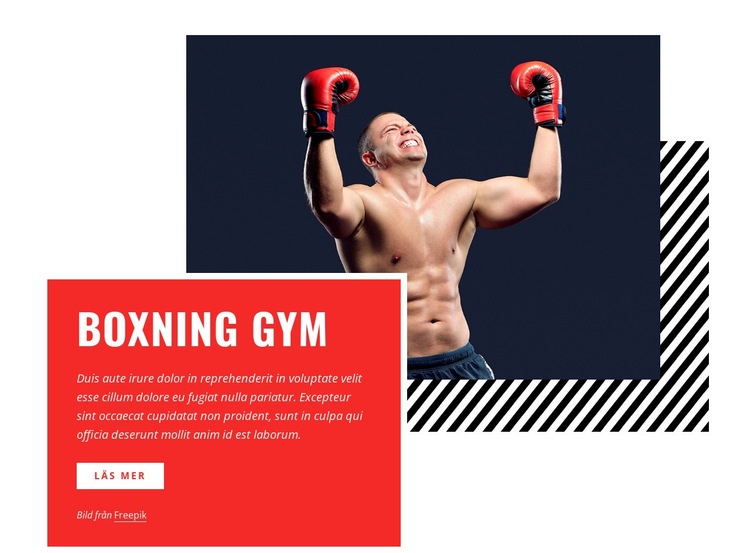 Boxning gym Webbplats mall