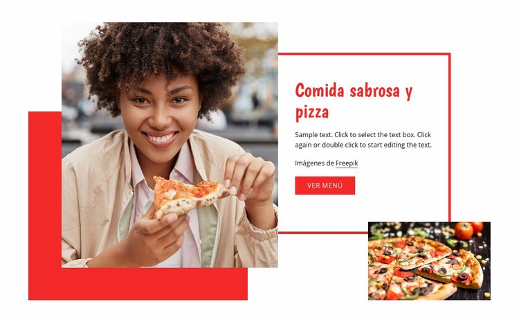 Sabrosa pasta y pizza Plantillas de creación de sitios web