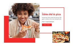 Beépített Többszörös Elrendezés A Következőhöz: Ízletes Tészta És Pizza