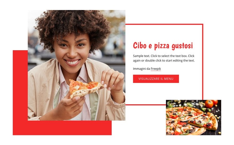 Gustosa pasta e pizza Modelli di Website Builder