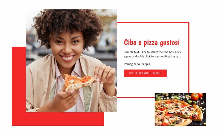 Gustosa pasta e pizza Modello di sito Web