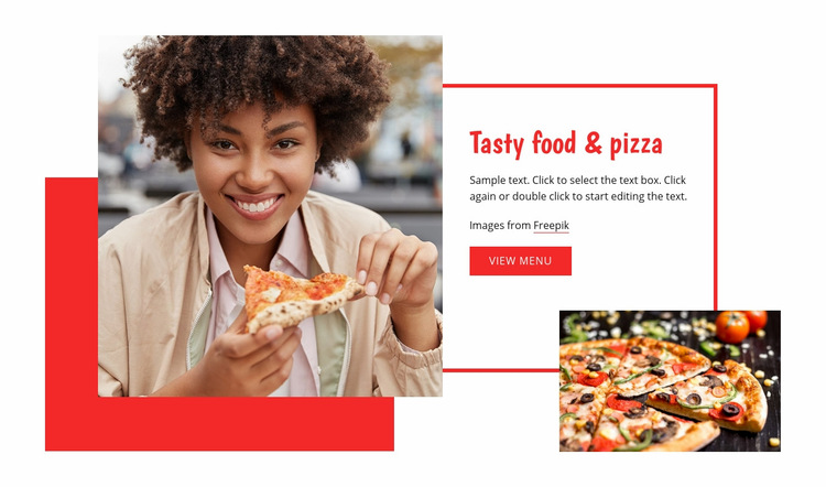 Tasty pasta and pizza Web Page Design