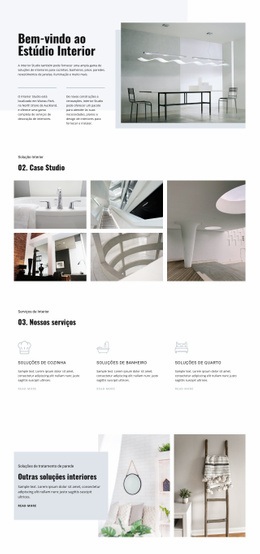 Web Design Gratuito Para Bem-Vindo Ao Estúdio Interior