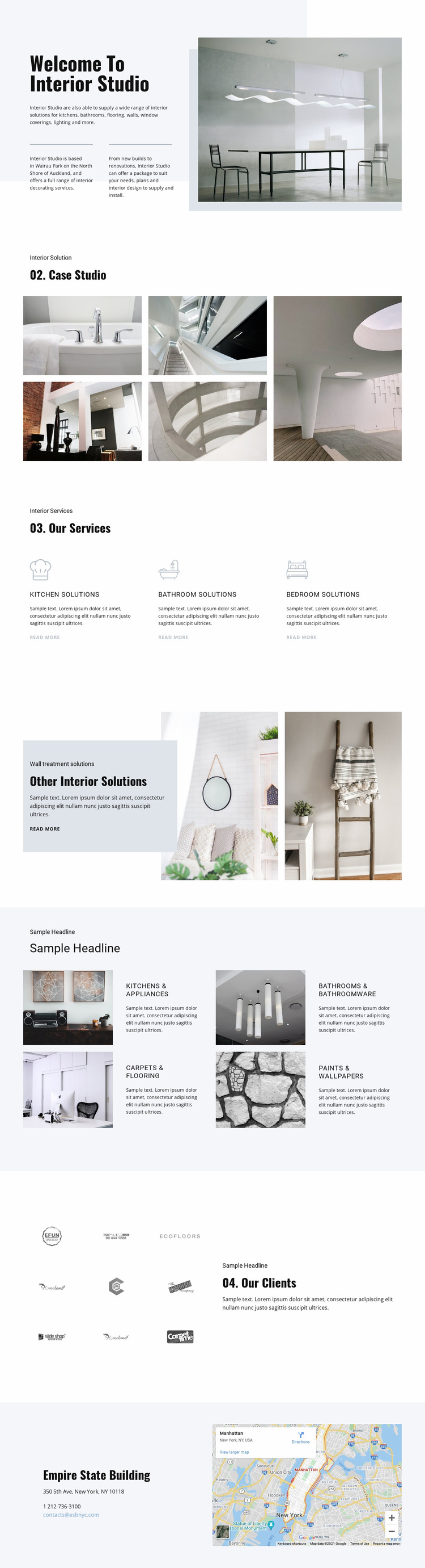 Welcome to interior studio Website Design