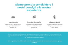 Vantaggi E Testo Sullo Sfondo Modello CSS Reattivo