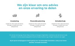 Voordelen En Tekst Op De Achtergrond - Gratis Website Van Één Pagina