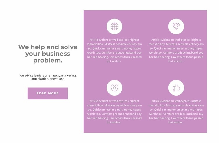 Four reasons for cooperation Squarespace Template Alternative