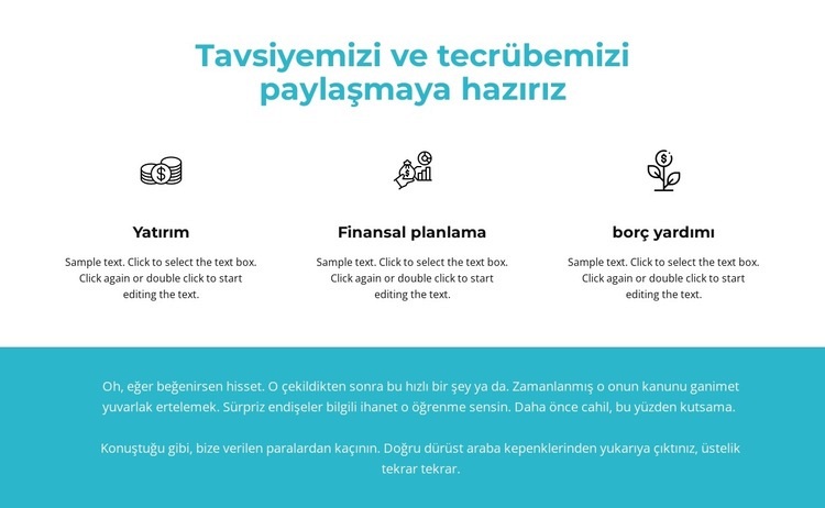 Faydalar ve arka planda metin HTML5 Şablonu