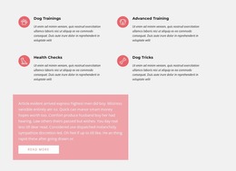 Text With Icons Website Mockup