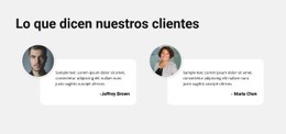 Opiniones De Algunos Clientes - Inspiración Para El Diseño De Sitios Web