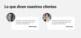 Maqueta De Pantalla Para Opiniones De Algunos Clientes