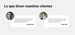Opiniones De Algunos Clientes - Tema Personalizado De WordPress