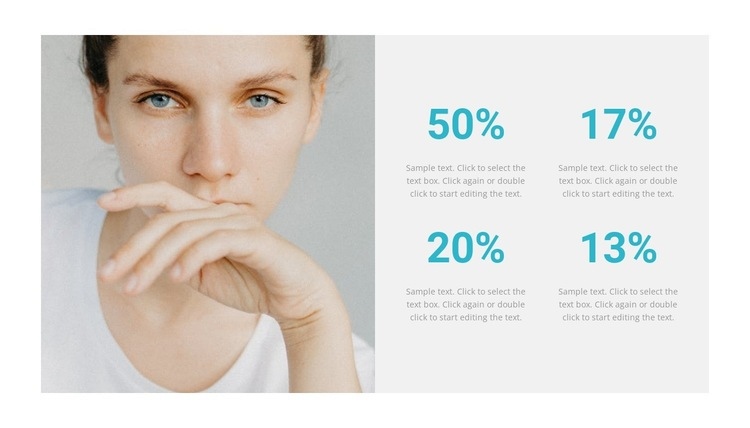 Percentage Results Homepage Design