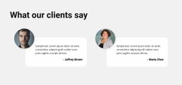 Opinions of any clients - Html Code Example by Nicepage