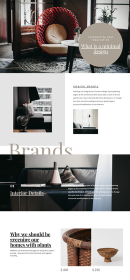 Interior brands HTML Template