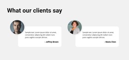 Opinions Of Any Clients - HTML5 Landing Page