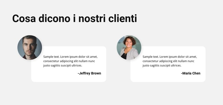 Opinioni di qualsiasi cliente Modello CSS