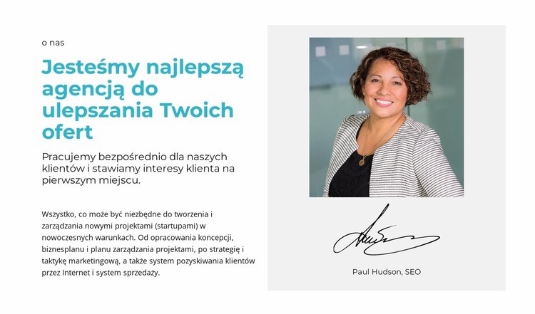 Opinia głównego technologa Szablony do tworzenia witryn internetowych