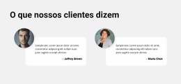 Opiniões De Qualquer Cliente - Builder HTML