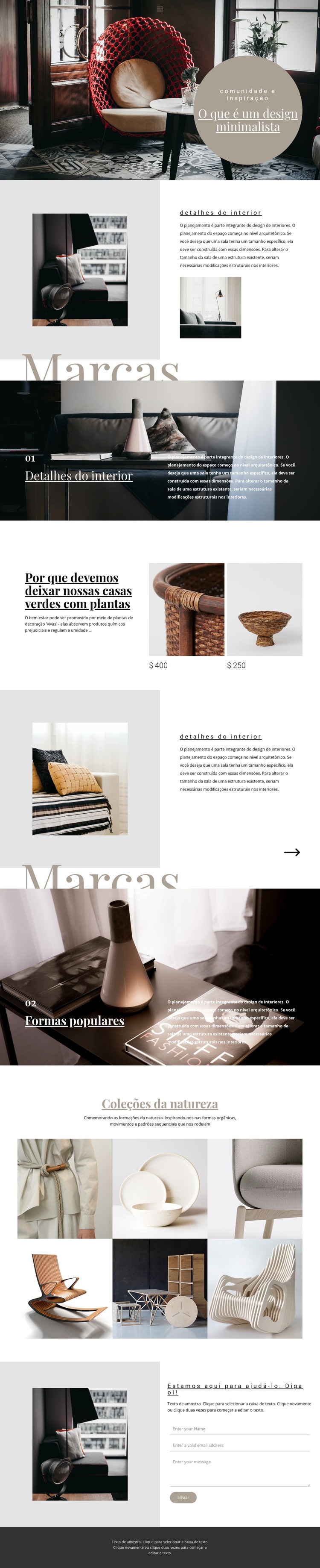 Marcas de interiores Design do site