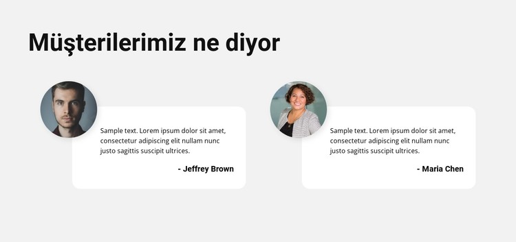 Herhangi bir müşterinin görüşleri CSS Şablonu