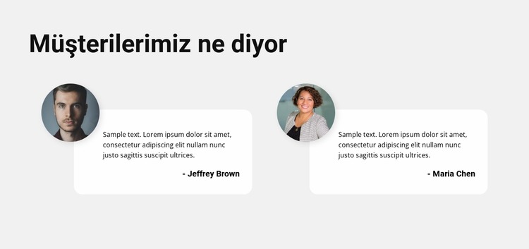 Herhangi bir müşterinin görüşleri Joomla Şablonu