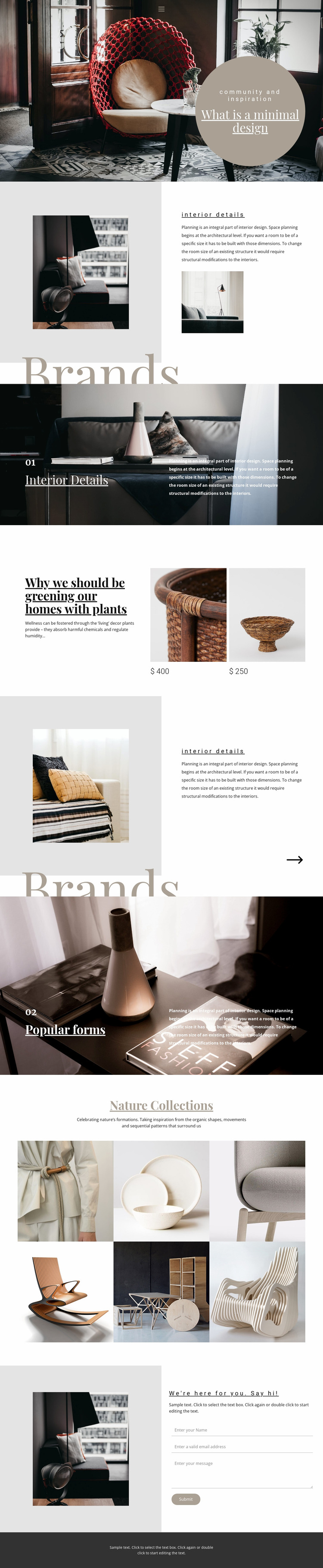 Interior brands Website Mockup