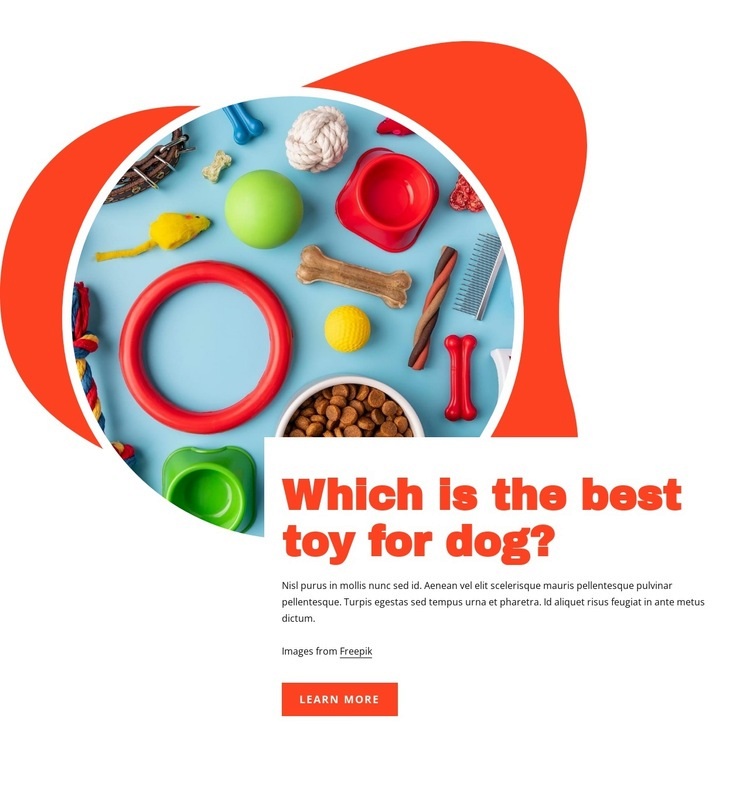 Best toys for dogs Homepage Design