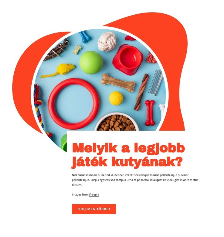 A legjobb játékok kutyáknak HTML Sablon