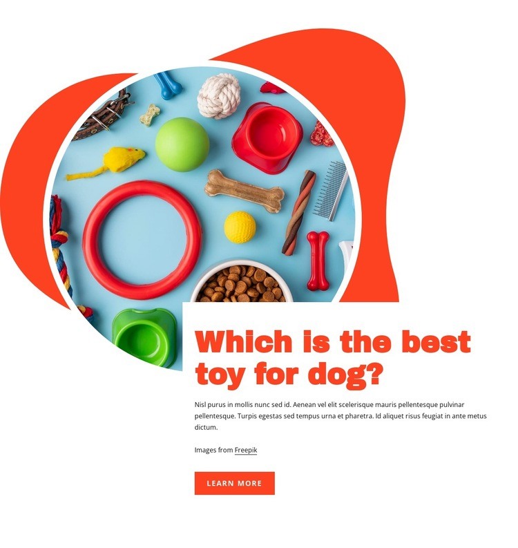 Best toys for dogs Web Page Design