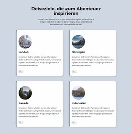 Reiseziele, Die Zum Abenteuer Inspirieren - Website-Vorlagen