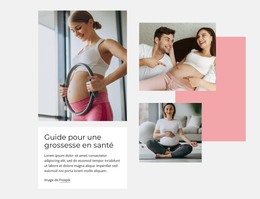 Guide Pour Une Grossesse En Santé - Modèle De Page HTML
