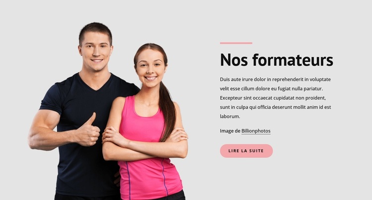 Meilleure formation personnelle Modèle de site Web