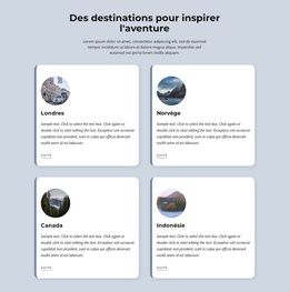 Site WordPress Pour Des Destinations Pour Inspirer L'Aventure