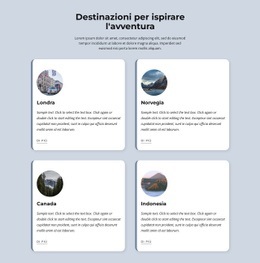 Destinazioni Per Ispirare L'Avventura - HTML Template Generator