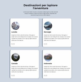 Destinazioni Per Ispirare L'Avventura - Modello HTML5 Scaricabile Gratuitamente