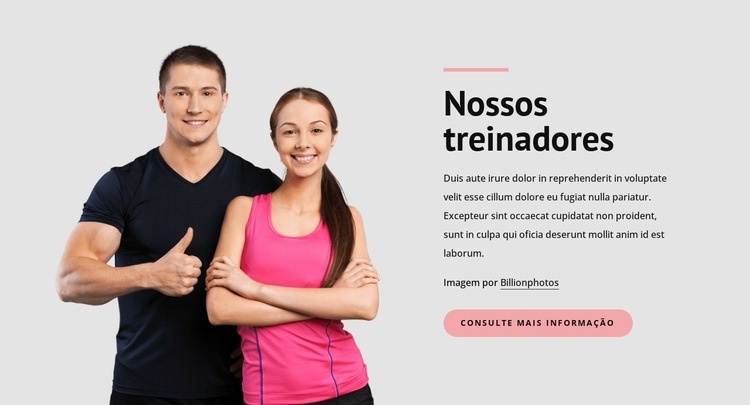 Melhor treinamento pessoal Modelos de construtor de sites