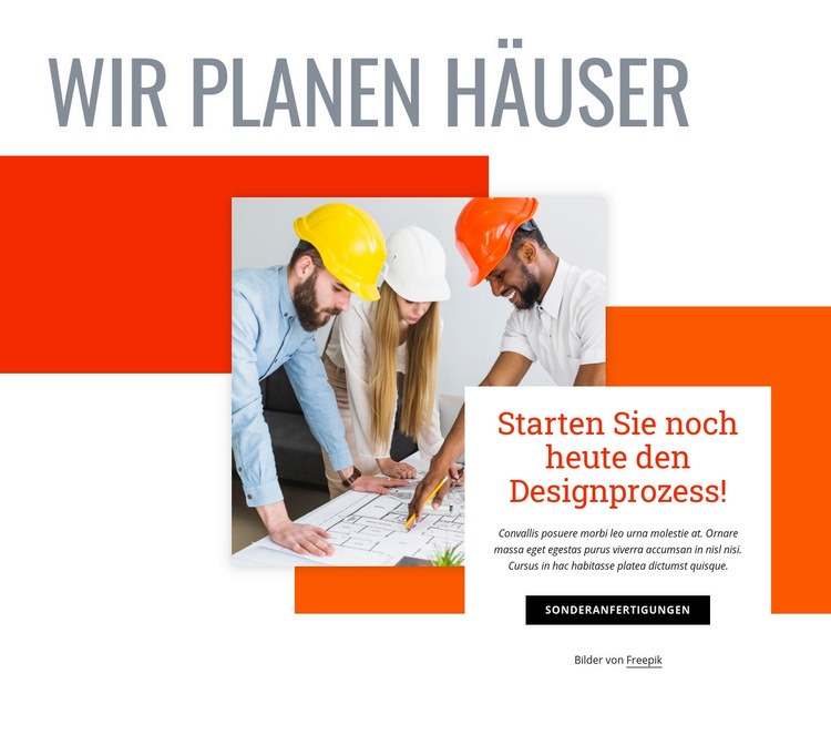 Wir planen Häuser HTML Website Builder