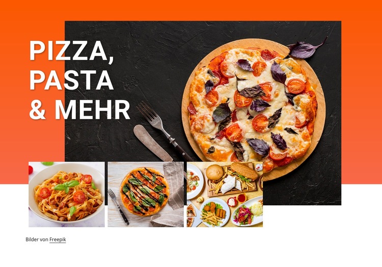 Pizza und Pasta HTML5-Vorlage