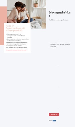 Schwangerschaftskurse - Zielseite