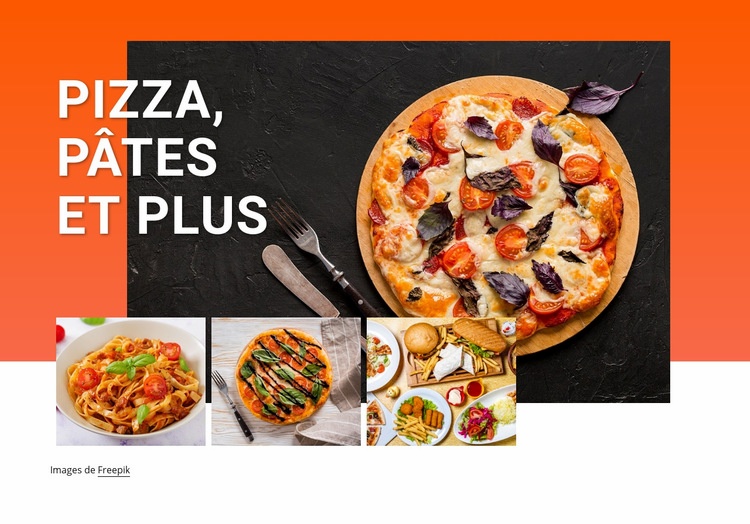 Pizza et pâtes Modèle HTML5