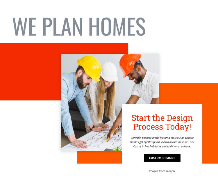 We plan homes Homepage Design