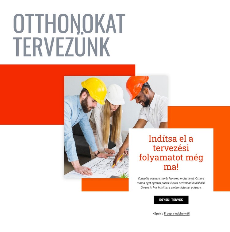 Otthonokat tervezünk Weboldal sablon