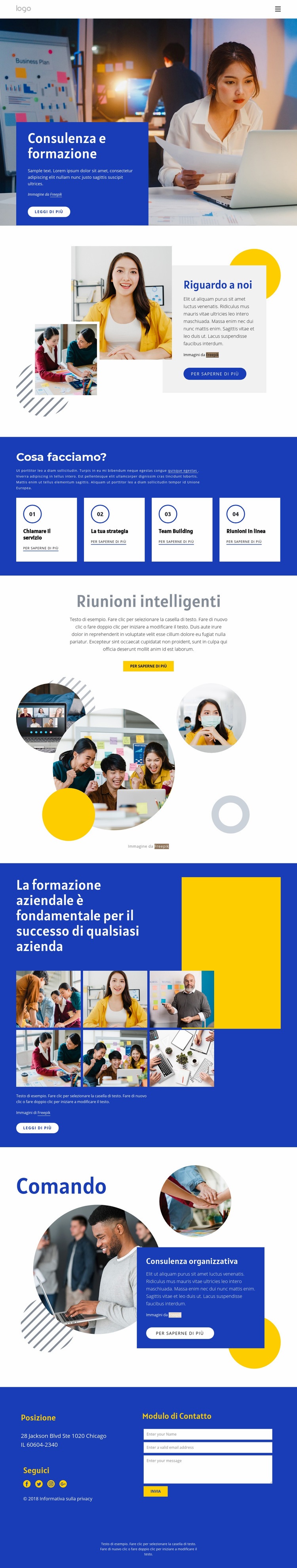 Consulenza e formazione Modelli di Website Builder