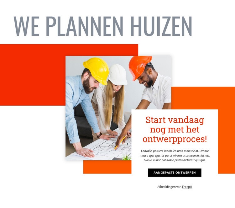 We plannen huizen Html Website Builder