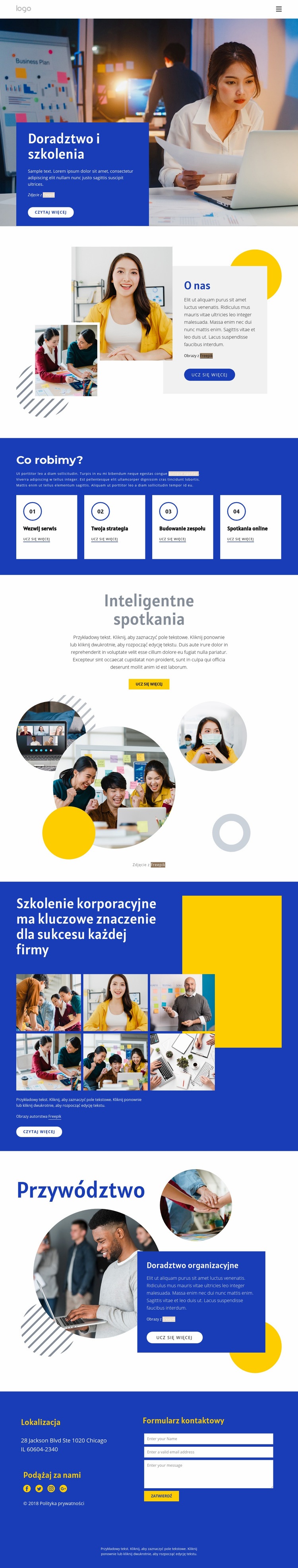 Doradztwo i szkolenia Szablon HTML5