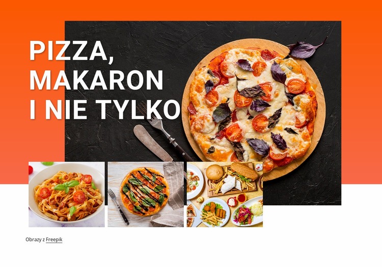 Pizza i makaron Szablon witryny sieci Web