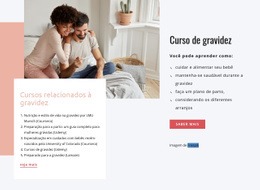 Web Design Incrível Para Cursos De Gravidez