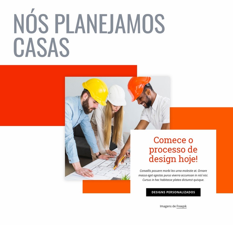 Nós planejamos casas Maquete do site